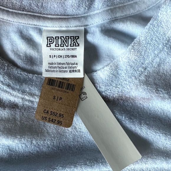 Victoria's Secret Beach Terry Cloth Ruched Side Dress Gray/Blue Tie Dye, NW-Sz S - Picture 4 of 9